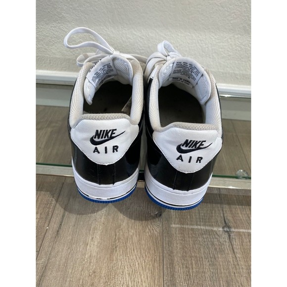 Nike Men\'s Air Force 1 Game Royal Patent Leather Sneakers White 488298-058 Sz 9